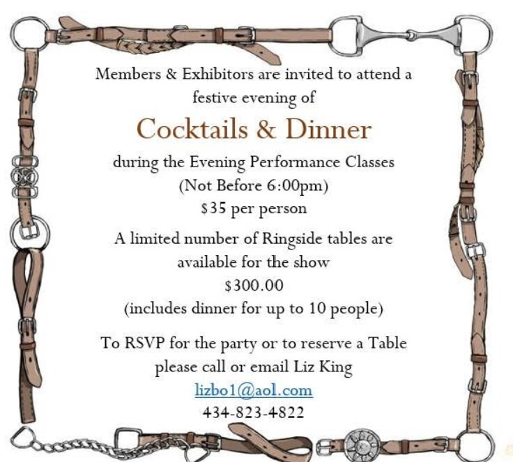 Flyer for Cocktails and Dinner